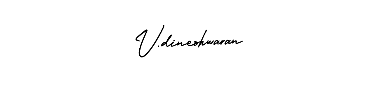 AmerikaSignatureDemo-Regular is a professional signature style that is perfect for those who want to add a touch of class to their signature. It is also a great choice for those who want to make their signature more unique. Get V.dineshwaran name to fancy signature for free. V.dineshwaran signature style 3 images and pictures png