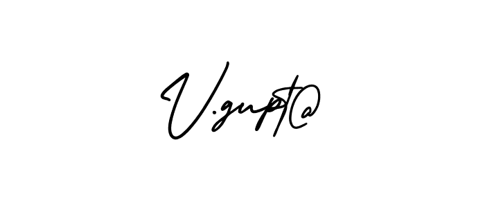 V.gupt@ stylish signature style. Best Handwritten Sign (AmerikaSignatureDemo-Regular) for my name. Handwritten Signature Collection Ideas for my name V.gupt@. V.gupt@ signature style 3 images and pictures png