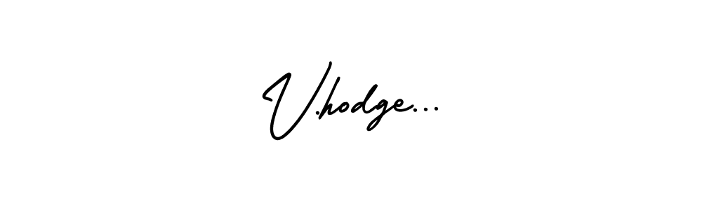 Use a signature maker to create a handwritten signature online. With this signature software, you can design (AmerikaSignatureDemo-Regular) your own signature for name V.hodge.... V.hodge... signature style 3 images and pictures png