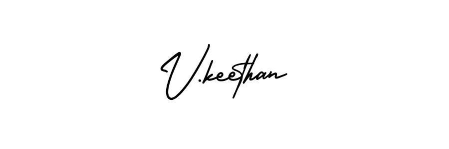 Also we have V.keethan name is the best signature style. Create professional handwritten signature collection using AmerikaSignatureDemo-Regular autograph style. V.keethan signature style 3 images and pictures png