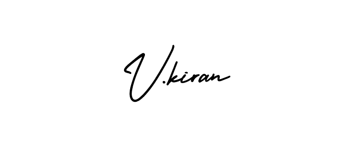 Make a beautiful signature design for name V.kiran. With this signature (AmerikaSignatureDemo-Regular) style, you can create a handwritten signature for free. V.kiran signature style 3 images and pictures png