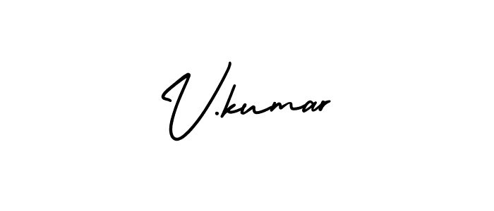 Make a beautiful signature design for name V.kumar. Use this online signature maker to create a handwritten signature for free. V.kumar signature style 3 images and pictures png