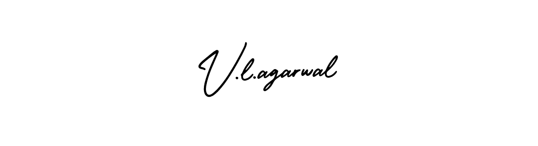 The best way (AmerikaSignatureDemo-Regular) to make a short signature is to pick only two or three words in your name. The name V.l.agarwal include a total of six letters. For converting this name. V.l.agarwal signature style 3 images and pictures png