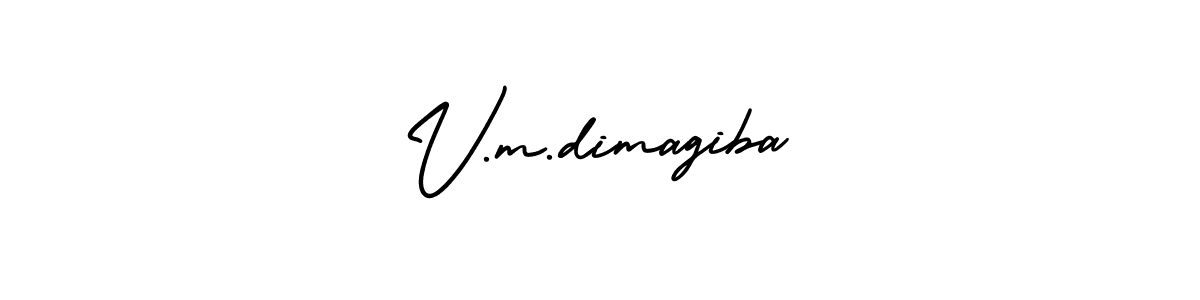 Also we have V.m.dimagiba name is the best signature style. Create professional handwritten signature collection using AmerikaSignatureDemo-Regular autograph style. V.m.dimagiba signature style 3 images and pictures png