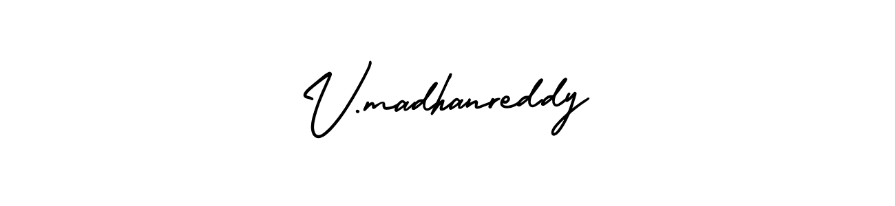 This is the best signature style for the V.madhanreddy name. Also you like these signature font (AmerikaSignatureDemo-Regular). Mix name signature. V.madhanreddy signature style 3 images and pictures png