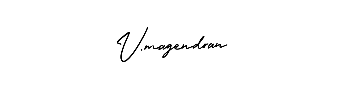 Also You can easily find your signature by using the search form. We will create V.magendran name handwritten signature images for you free of cost using AmerikaSignatureDemo-Regular sign style. V.magendran signature style 3 images and pictures png