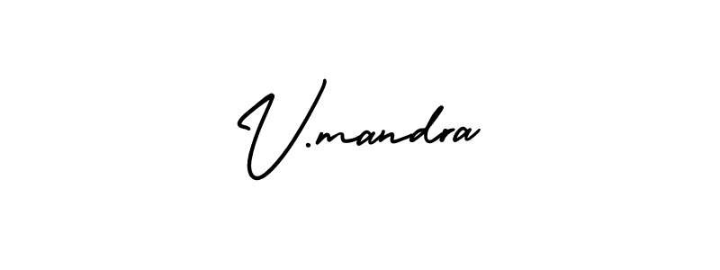 How to make V.mandra signature? AmerikaSignatureDemo-Regular is a professional autograph style. Create handwritten signature for V.mandra name. V.mandra signature style 3 images and pictures png