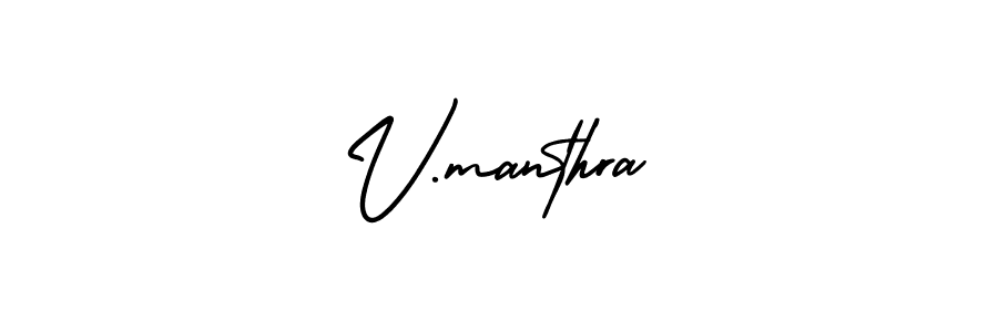 Make a beautiful signature design for name V.manthra. Use this online signature maker to create a handwritten signature for free. V.manthra signature style 3 images and pictures png