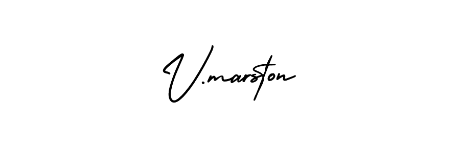 How to Draw V.marston signature style? AmerikaSignatureDemo-Regular is a latest design signature styles for name V.marston. V.marston signature style 3 images and pictures png