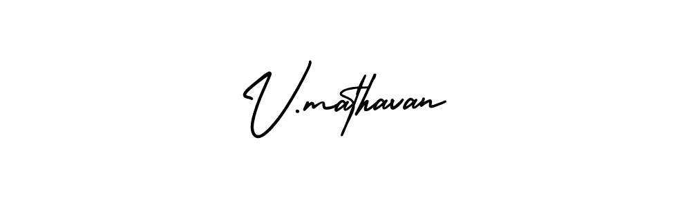 V.mathavan stylish signature style. Best Handwritten Sign (AmerikaSignatureDemo-Regular) for my name. Handwritten Signature Collection Ideas for my name V.mathavan. V.mathavan signature style 3 images and pictures png