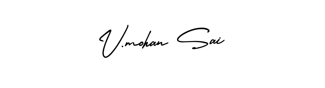 AmerikaSignatureDemo-Regular is a professional signature style that is perfect for those who want to add a touch of class to their signature. It is also a great choice for those who want to make their signature more unique. Get V.mohan Sai name to fancy signature for free. V.mohan Sai signature style 3 images and pictures png