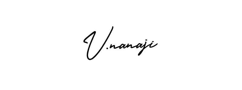 if you are searching for the best signature style for your name V.nanaji. so please give up your signature search. here we have designed multiple signature styles  using AmerikaSignatureDemo-Regular. V.nanaji signature style 3 images and pictures png