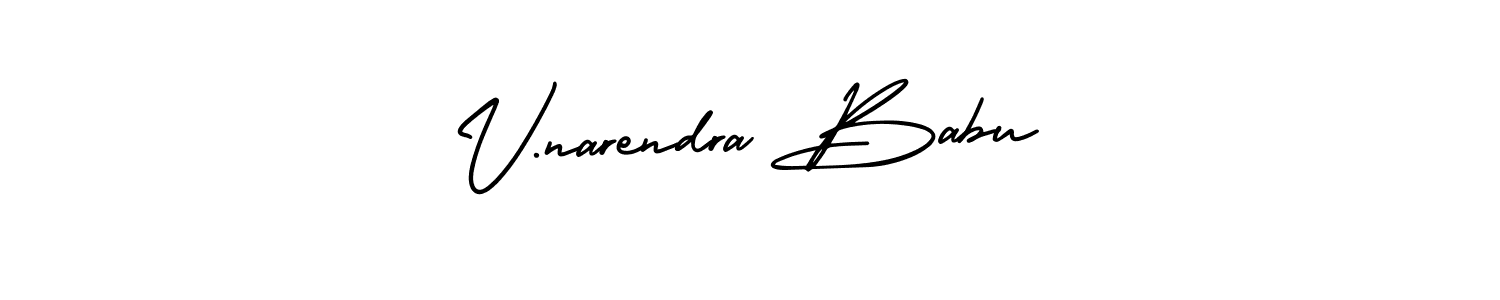 V.narendra Babu stylish signature style. Best Handwritten Sign (AmerikaSignatureDemo-Regular) for my name. Handwritten Signature Collection Ideas for my name V.narendra Babu. V.narendra Babu signature style 3 images and pictures png