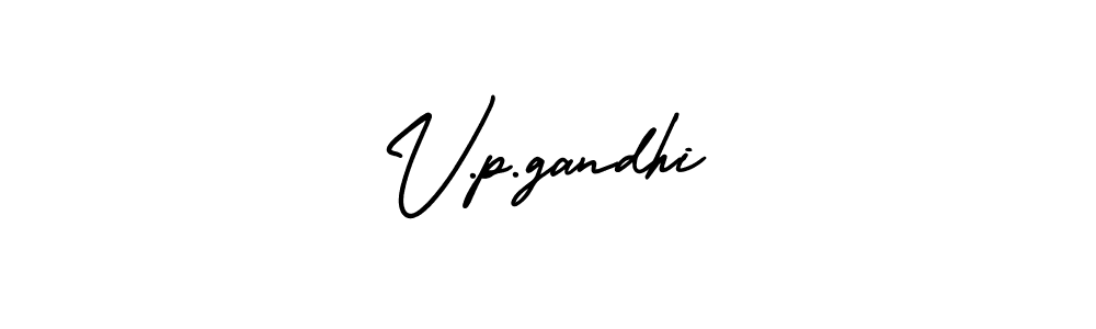 How to Draw V.p.gandhi signature style? AmerikaSignatureDemo-Regular is a latest design signature styles for name V.p.gandhi. V.p.gandhi signature style 3 images and pictures png