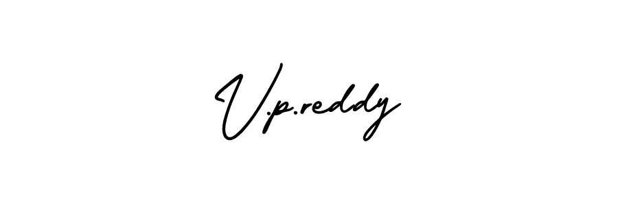 Make a beautiful signature design for name V.p.reddy. With this signature (AmerikaSignatureDemo-Regular) style, you can create a handwritten signature for free. V.p.reddy signature style 3 images and pictures png