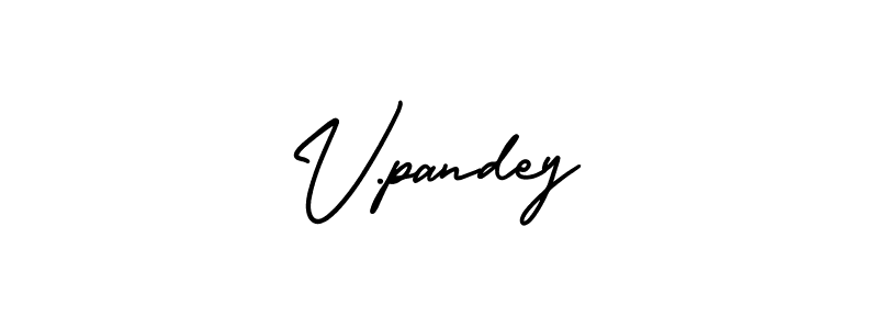How to Draw V.pandey signature style? AmerikaSignatureDemo-Regular is a latest design signature styles for name V.pandey. V.pandey signature style 3 images and pictures png