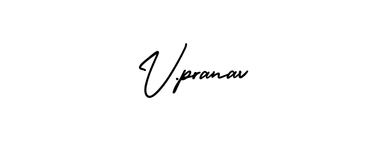 Best and Professional Signature Style for V.pranav. AmerikaSignatureDemo-Regular Best Signature Style Collection. V.pranav signature style 3 images and pictures png