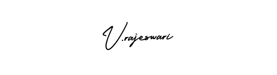 V.rajeswari stylish signature style. Best Handwritten Sign (AmerikaSignatureDemo-Regular) for my name. Handwritten Signature Collection Ideas for my name V.rajeswari. V.rajeswari signature style 3 images and pictures png