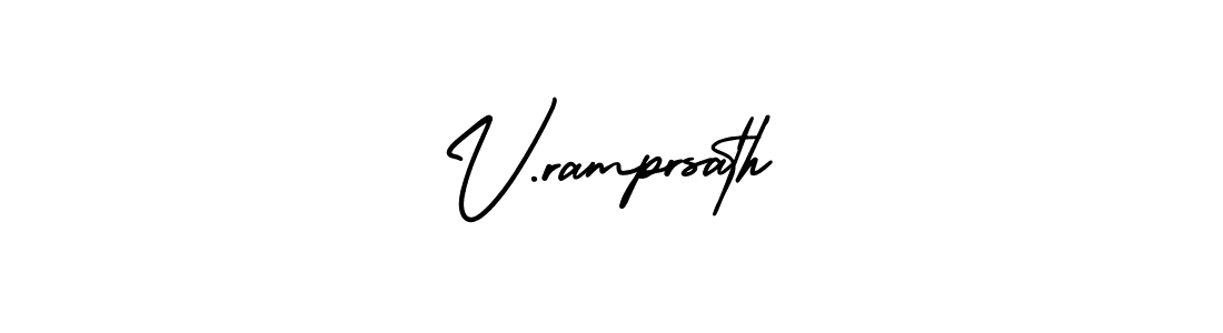 Create a beautiful signature design for name V.ramprsath. With this signature (AmerikaSignatureDemo-Regular) fonts, you can make a handwritten signature for free. V.ramprsath signature style 3 images and pictures png