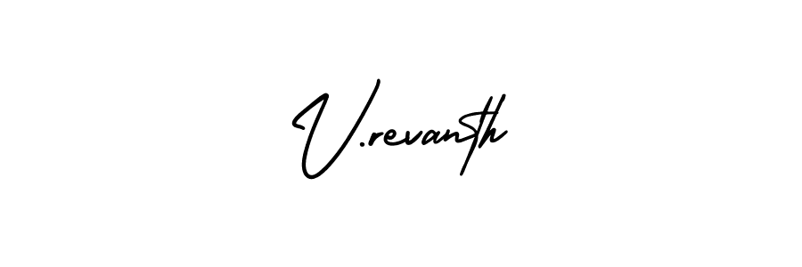 AmerikaSignatureDemo-Regular is a professional signature style that is perfect for those who want to add a touch of class to their signature. It is also a great choice for those who want to make their signature more unique. Get V.revanth name to fancy signature for free. V.revanth signature style 3 images and pictures png