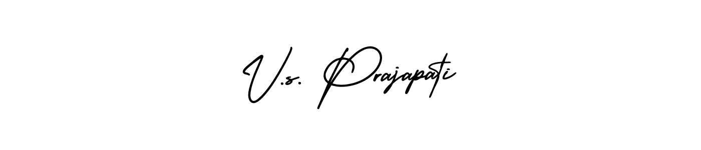 Design your own signature with our free online signature maker. With this signature software, you can create a handwritten (AmerikaSignatureDemo-Regular) signature for name V.s. Prajapati. V.s. Prajapati signature style 3 images and pictures png