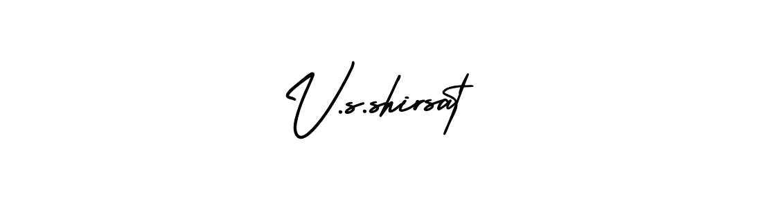 How to make V.s.shirsat signature? AmerikaSignatureDemo-Regular is a professional autograph style. Create handwritten signature for V.s.shirsat name. V.s.shirsat signature style 3 images and pictures png