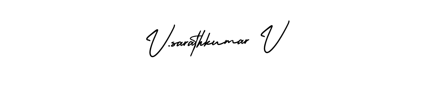 V.sarathkumar V stylish signature style. Best Handwritten Sign (AmerikaSignatureDemo-Regular) for my name. Handwritten Signature Collection Ideas for my name V.sarathkumar V. V.sarathkumar V signature style 3 images and pictures png