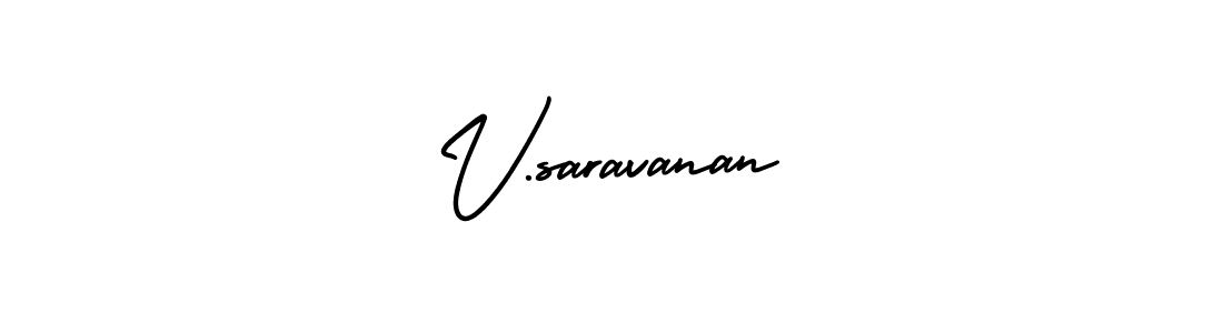 Also we have V.saravanan name is the best signature style. Create professional handwritten signature collection using AmerikaSignatureDemo-Regular autograph style. V.saravanan signature style 3 images and pictures png