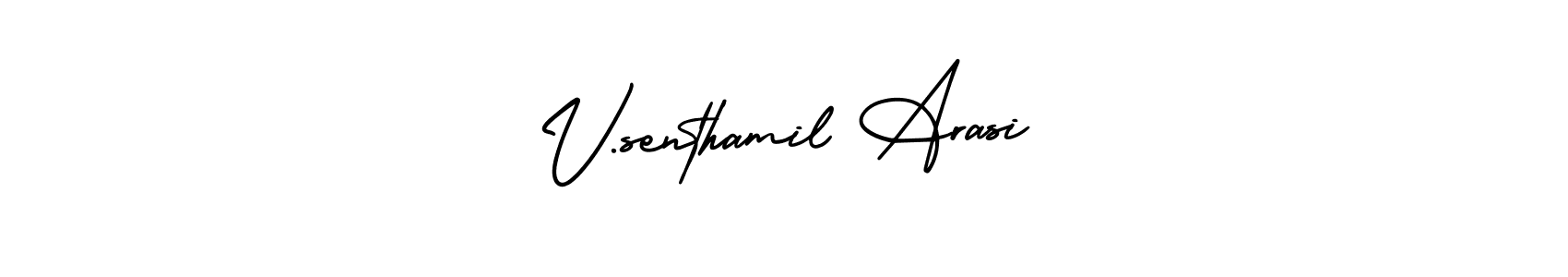 How to Draw V.senthamil Arasi signature style? AmerikaSignatureDemo-Regular is a latest design signature styles for name V.senthamil Arasi. V.senthamil Arasi signature style 3 images and pictures png