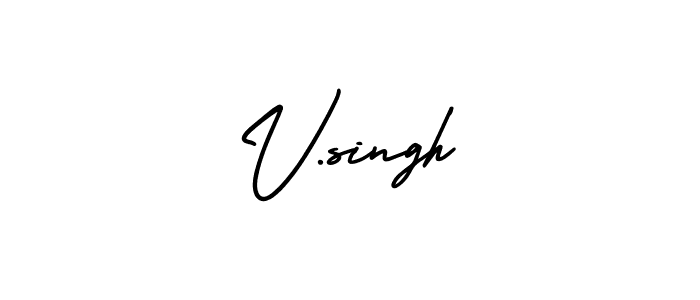 Make a beautiful signature design for name V.singh. Use this online signature maker to create a handwritten signature for free. V.singh signature style 3 images and pictures png