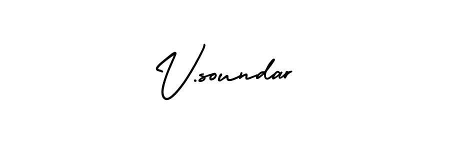 Also You can easily find your signature by using the search form. We will create V.soundar name handwritten signature images for you free of cost using AmerikaSignatureDemo-Regular sign style. V.soundar signature style 3 images and pictures png
