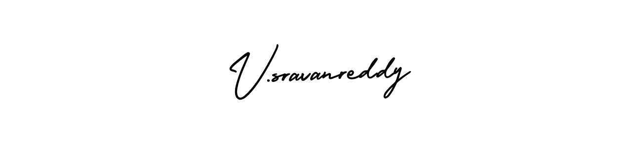 Create a beautiful signature design for name V.sravanreddy. With this signature (AmerikaSignatureDemo-Regular) fonts, you can make a handwritten signature for free. V.sravanreddy signature style 3 images and pictures png