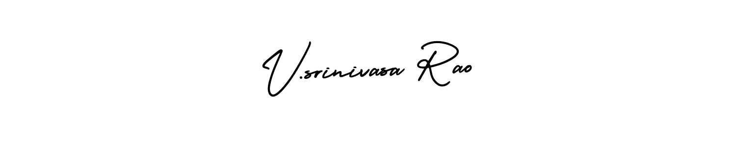 Use a signature maker to create a handwritten signature online. With this signature software, you can design (AmerikaSignatureDemo-Regular) your own signature for name V.srinivasa Rao. V.srinivasa Rao signature style 3 images and pictures png