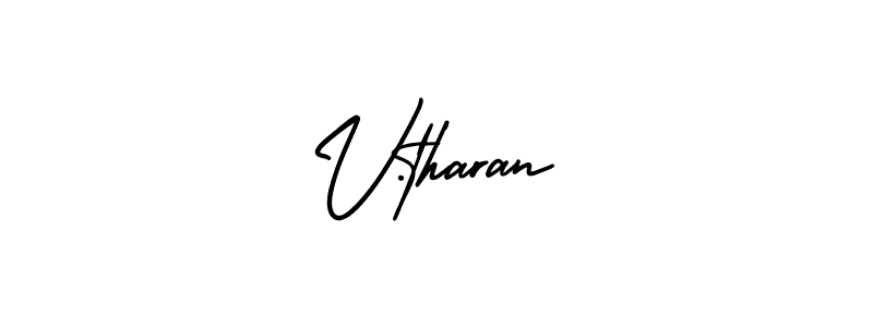 Best and Professional Signature Style for V.tharan. AmerikaSignatureDemo-Regular Best Signature Style Collection. V.tharan signature style 3 images and pictures png