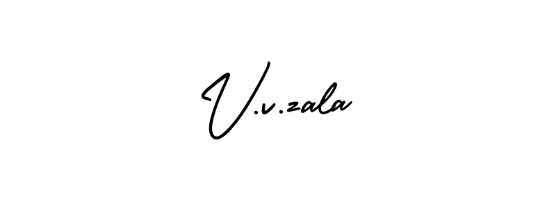 This is the best signature style for the V.v.zala name. Also you like these signature font (AmerikaSignatureDemo-Regular). Mix name signature. V.v.zala signature style 3 images and pictures png