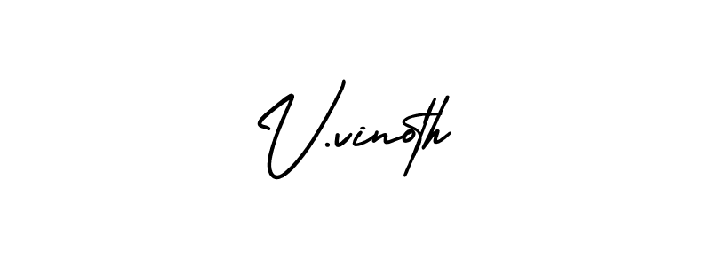 Check out images of Autograph of V.vinoth name. Actor V.vinoth Signature Style. AmerikaSignatureDemo-Regular is a professional sign style online. V.vinoth signature style 3 images and pictures png