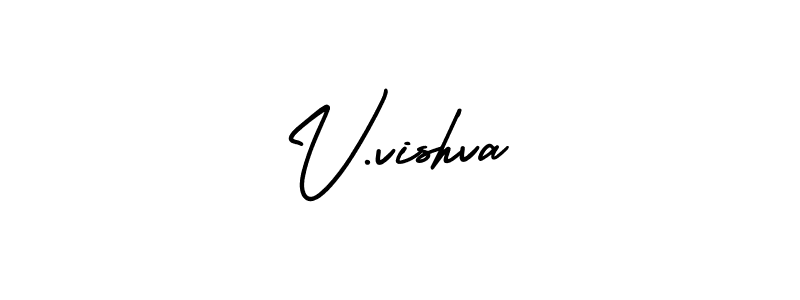 Also we have V.vishva name is the best signature style. Create professional handwritten signature collection using AmerikaSignatureDemo-Regular autograph style. V.vishva signature style 3 images and pictures png