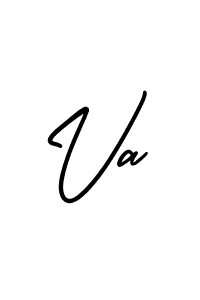 Make a beautiful signature design for name Va. With this signature (AmerikaSignatureDemo-Regular) style, you can create a handwritten signature for free. Va signature style 3 images and pictures png