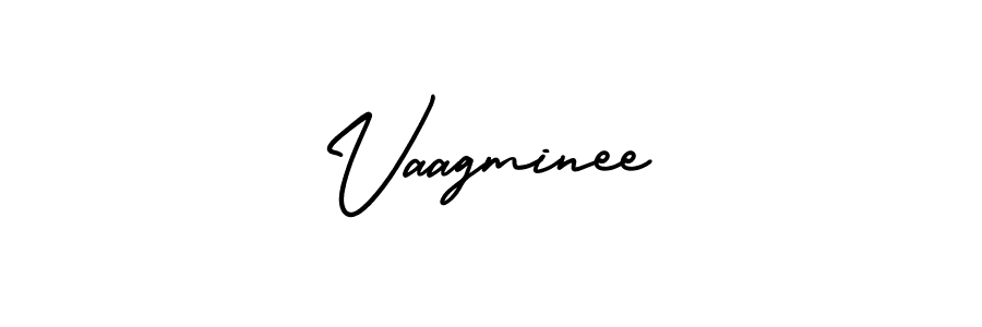 You should practise on your own different ways (AmerikaSignatureDemo-Regular) to write your name (Vaagminee) in signature. don't let someone else do it for you. Vaagminee signature style 3 images and pictures png