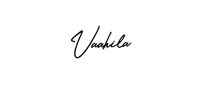 How to make Vaahila signature? AmerikaSignatureDemo-Regular is a professional autograph style. Create handwritten signature for Vaahila name. Vaahila signature style 3 images and pictures png