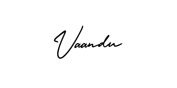 How to make Vaandu name signature. Use AmerikaSignatureDemo-Regular style for creating short signs online. This is the latest handwritten sign. Vaandu signature style 3 images and pictures png