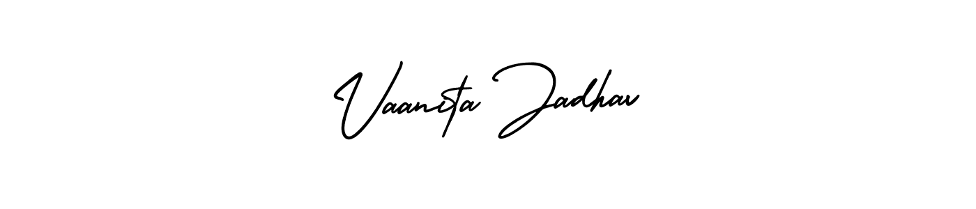 Design your own signature with our free online signature maker. With this signature software, you can create a handwritten (AmerikaSignatureDemo-Regular) signature for name Vaanita Jadhav. Vaanita Jadhav signature style 3 images and pictures png