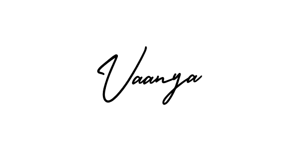 Vaanya stylish signature style. Best Handwritten Sign (AmerikaSignatureDemo-Regular) for my name. Handwritten Signature Collection Ideas for my name Vaanya. Vaanya signature style 3 images and pictures png