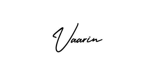 You should practise on your own different ways (AmerikaSignatureDemo-Regular) to write your name (Vaarin) in signature. don't let someone else do it for you. Vaarin signature style 3 images and pictures png