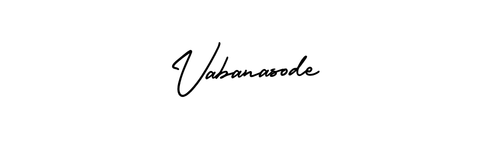 The best way (AmerikaSignatureDemo-Regular) to make a short signature is to pick only two or three words in your name. The name Vabanasode include a total of six letters. For converting this name. Vabanasode signature style 3 images and pictures png