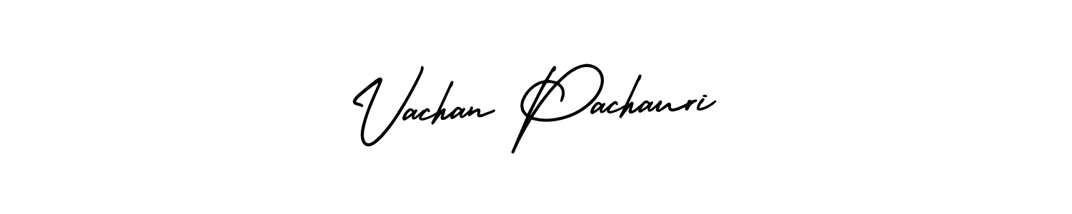 if you are searching for the best signature style for your name Vachan Pachauri. so please give up your signature search. here we have designed multiple signature styles  using AmerikaSignatureDemo-Regular. Vachan Pachauri signature style 3 images and pictures png