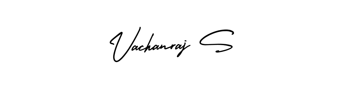 Vachanraj S stylish signature style. Best Handwritten Sign (AmerikaSignatureDemo-Regular) for my name. Handwritten Signature Collection Ideas for my name Vachanraj S. Vachanraj S signature style 3 images and pictures png