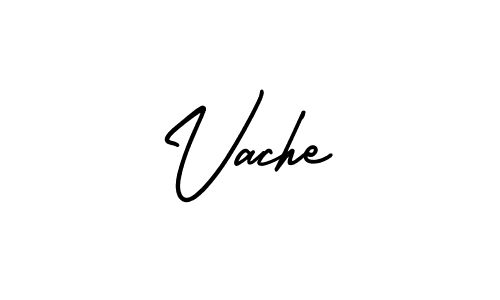 How to make Vache name signature. Use AmerikaSignatureDemo-Regular style for creating short signs online. This is the latest handwritten sign. Vache signature style 3 images and pictures png