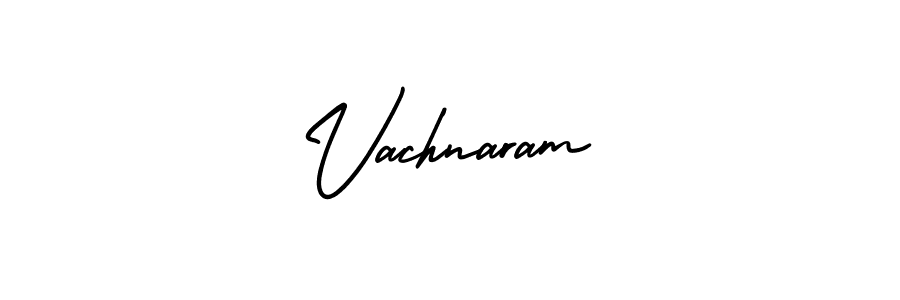 Vachnaram stylish signature style. Best Handwritten Sign (AmerikaSignatureDemo-Regular) for my name. Handwritten Signature Collection Ideas for my name Vachnaram. Vachnaram signature style 3 images and pictures png