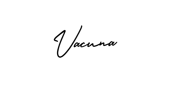 The best way (AmerikaSignatureDemo-Regular) to make a short signature is to pick only two or three words in your name. The name Vacuna include a total of six letters. For converting this name. Vacuna signature style 3 images and pictures png